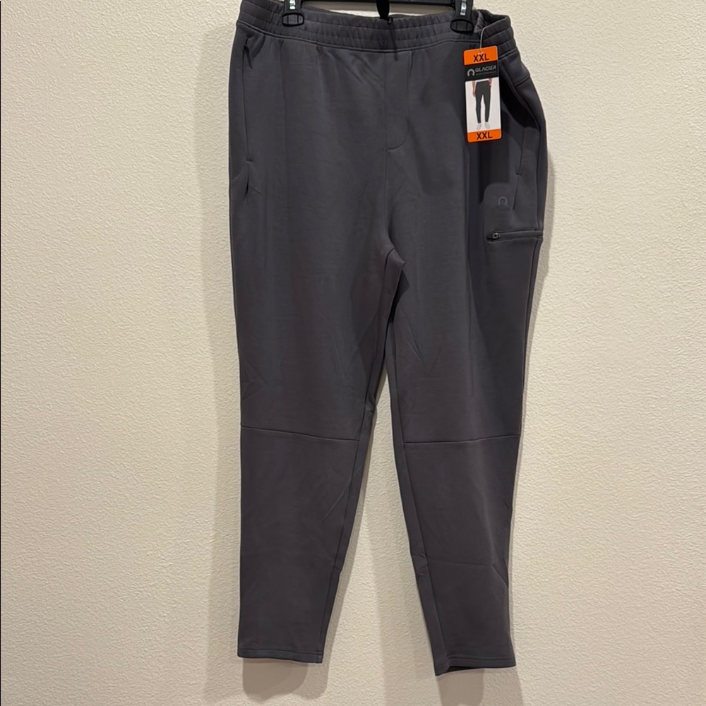 Gray Slim-Fit Sweatpants with Tapered Legs